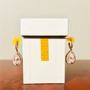 Rose gold plated CZ earrings. Purchased at Saks 5th Avenue.